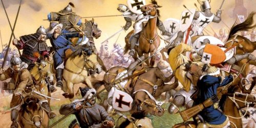 Escena de la batalla de Mohi
